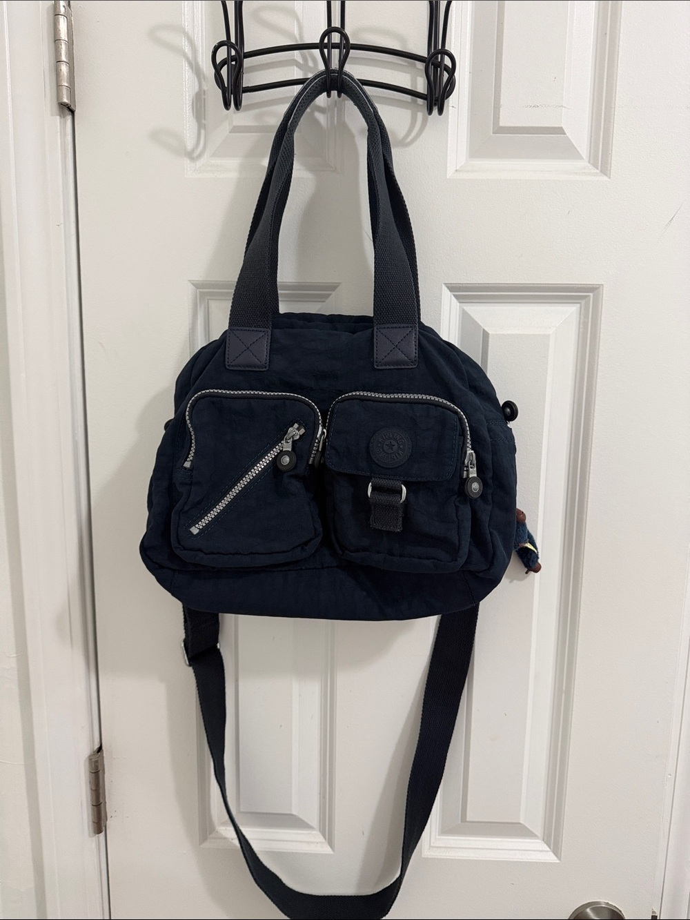 Kipling Dark Navy Multi-Pocket Messenger Bag